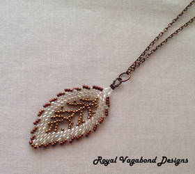 October Frost Elven Leaf necklace