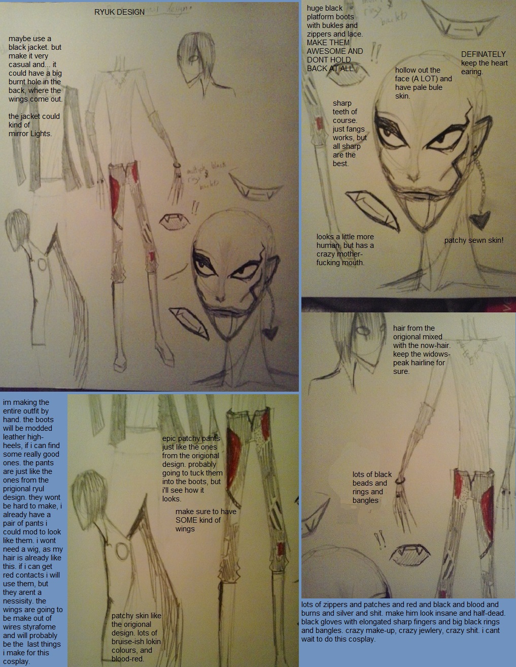photo Ryuks Original Design my ryuk original design for cosplay by