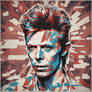 David Bowie poster design in the style of designer