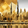 Poster design Dubai Life, Luxury collage of City o