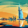 Poster Design of Dubai in style of David Carson