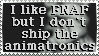 I like FNAF but I don't ship animatronics | stamp by Flakesh