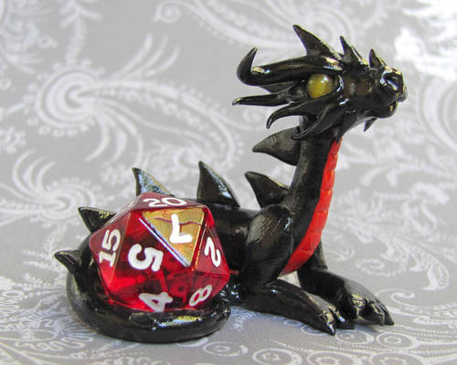 Black and Red Dice Dragon