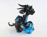 Black and Blue Dice Dragon by DragonsAndBeasties