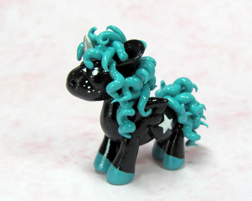 Black and Teal Pony Commission