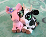 Cow and Piggy In Love 2 by DragonsAndBeasties