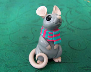 Mouse with scarf