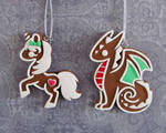 Gingerbread Ornaments by DragonsAndBeasties