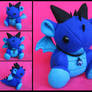 Blue Dice Dragon Plushie
