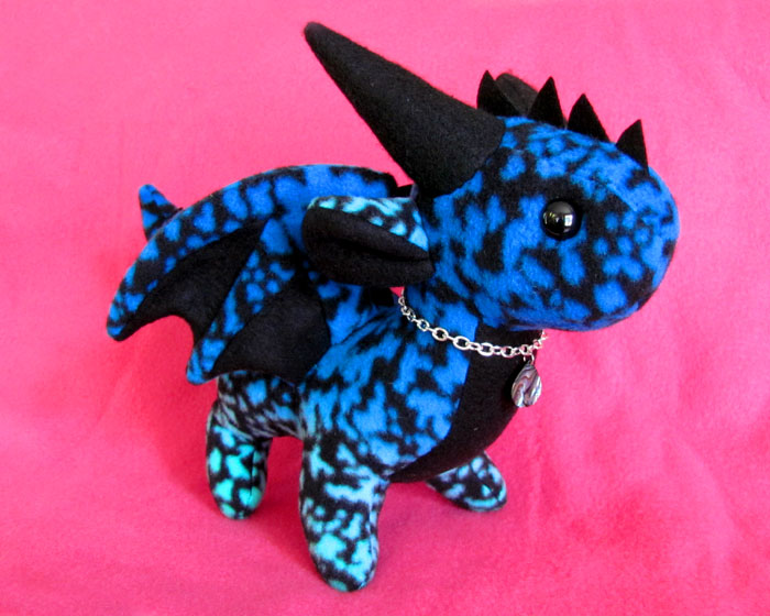 Dragon Plushie - Blue and Aqua