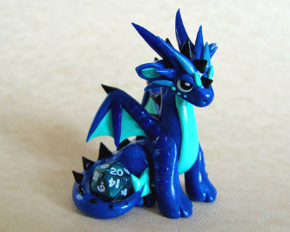 Blue Mini Dice Dragon