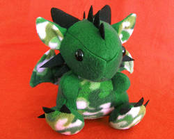 Green Camo Dragon Plush