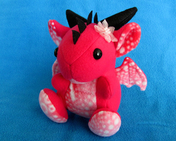 Pink Flower Dragon PLush