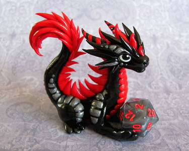 Black and Red Dice Dragon