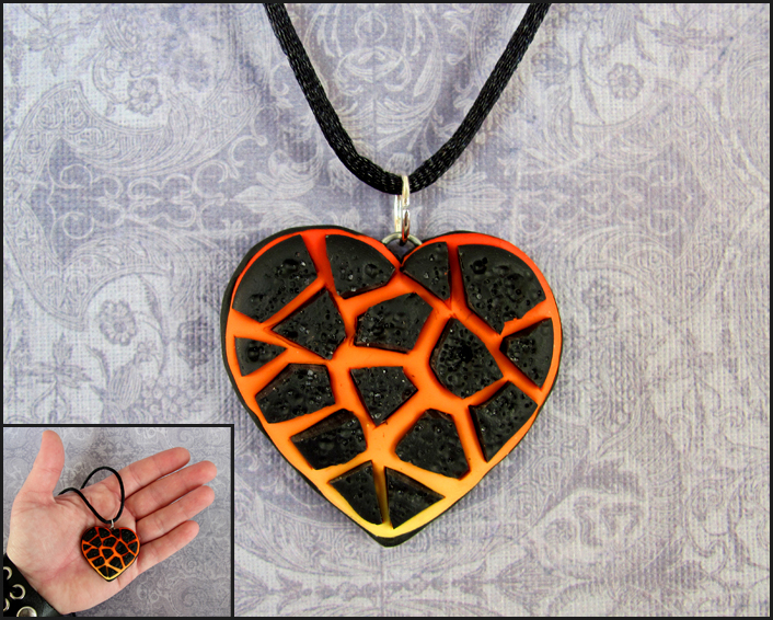 Molten Lava Heart Necklace