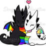 Rainbow Dragon Couple