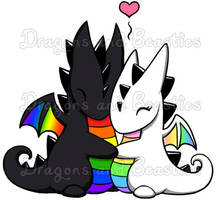 Rainbow Dragon Couple