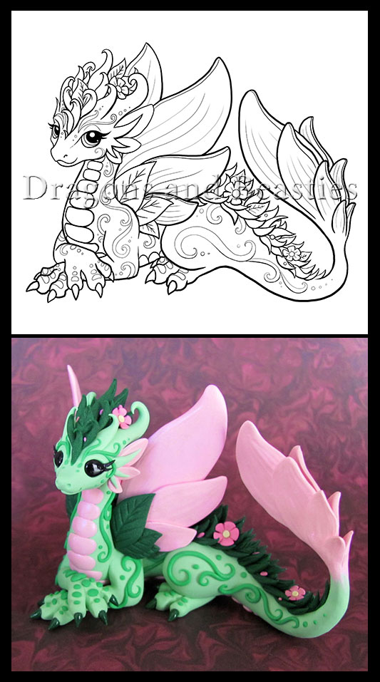 Flower Dragon Illustrated