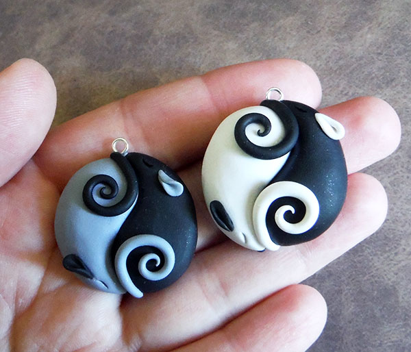 Yin Yang Rat Pendants