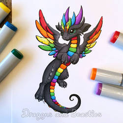 Copic Rainbow Dragon