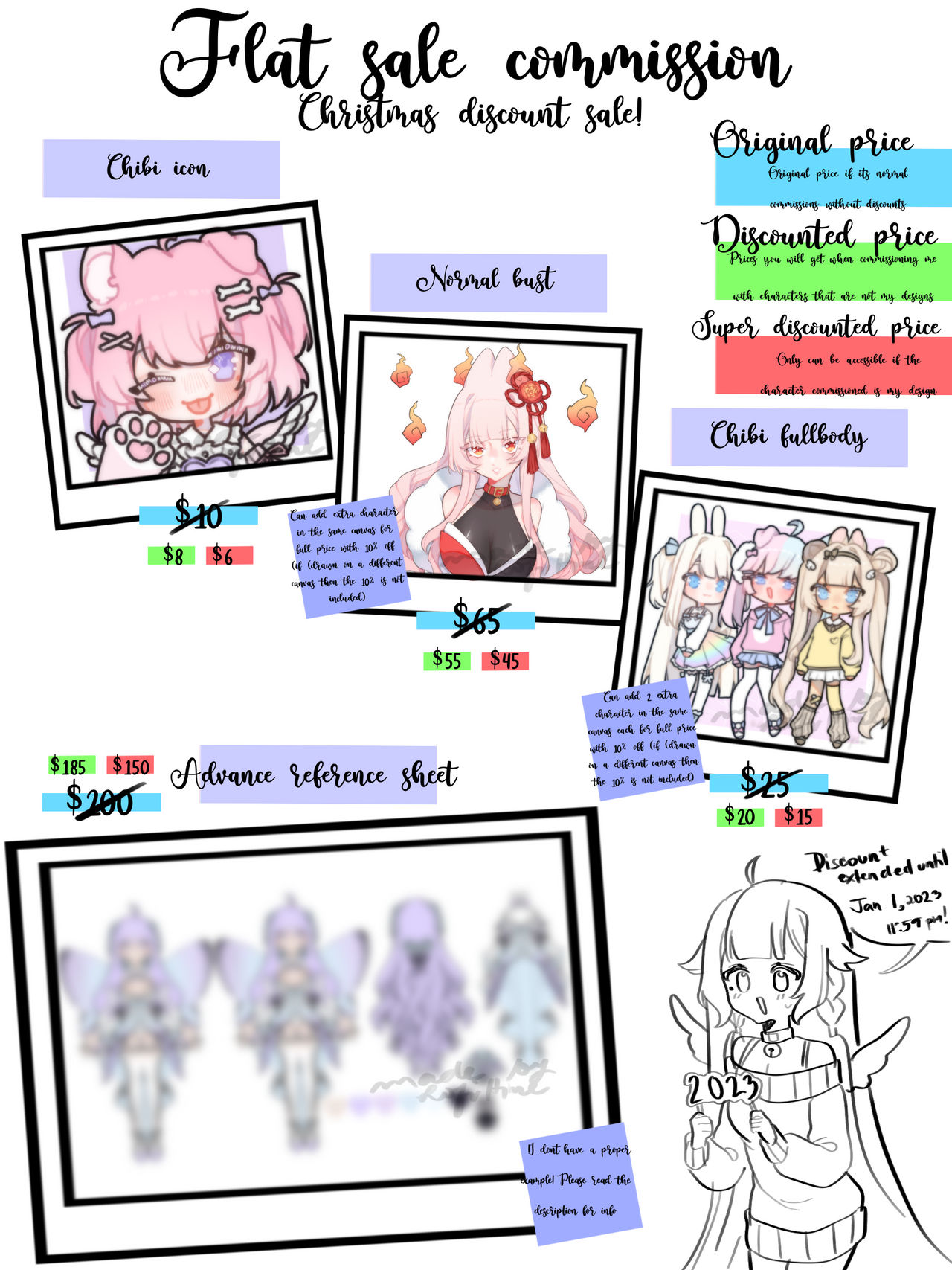 closed| Discounted commissions! (Extended)