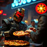 Judge Dredd ordering cursed earth pizza
