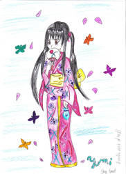 Yumi  in kimono