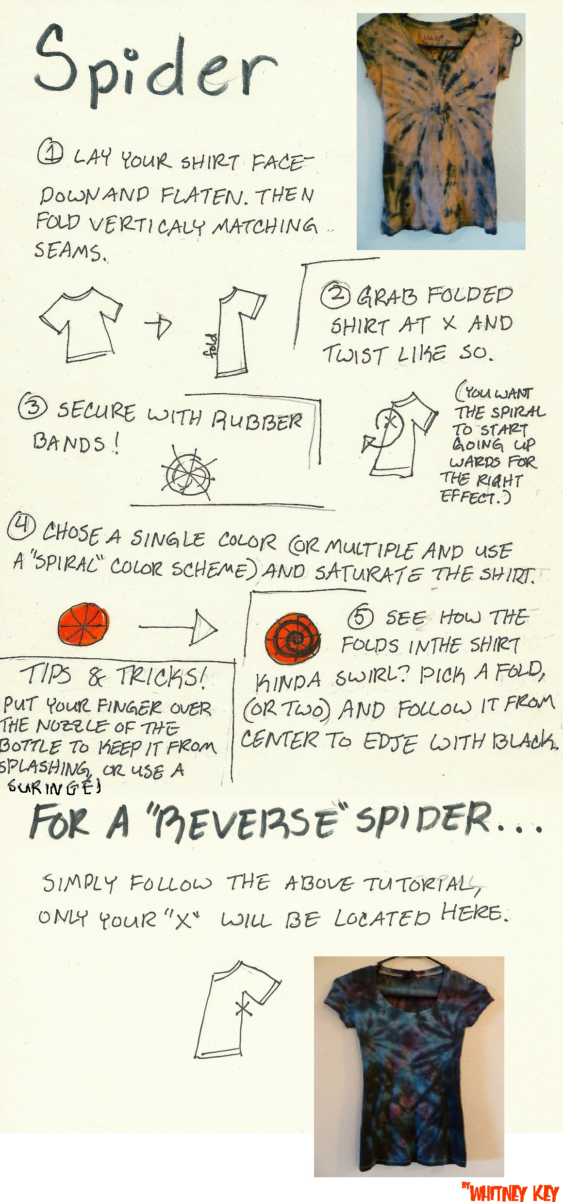 Spider Tie-Dye Shirt - quick and easy tie-dye pattern - Dye DIY