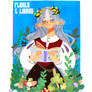 Flowers and books