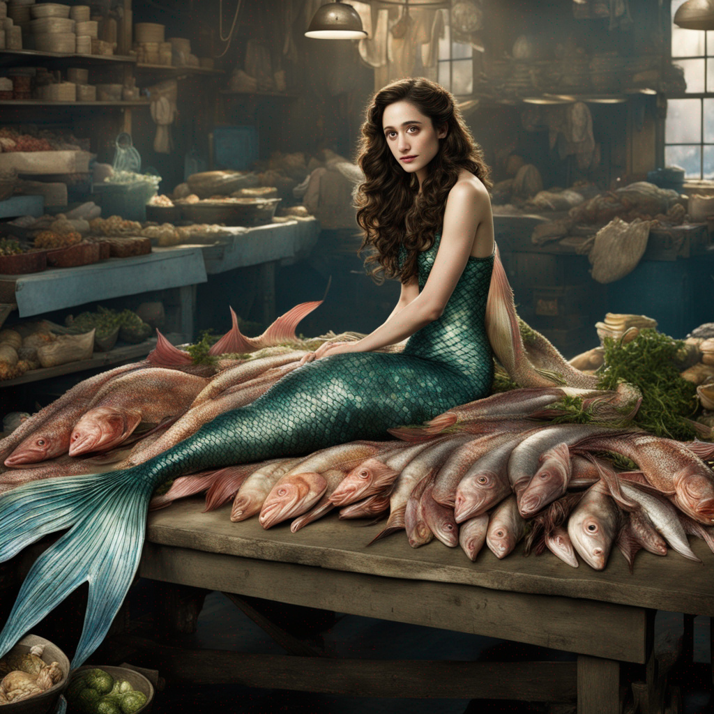 Emmy Rossum in the Fish Market. by mermaidan on DeviantArt