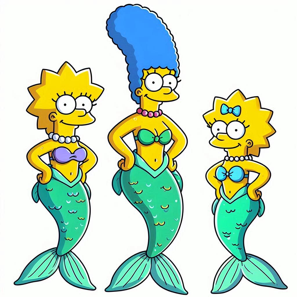 Magg Simpson Marge, Lisa and Maggie Simpson by mermaidan on DeviantArt