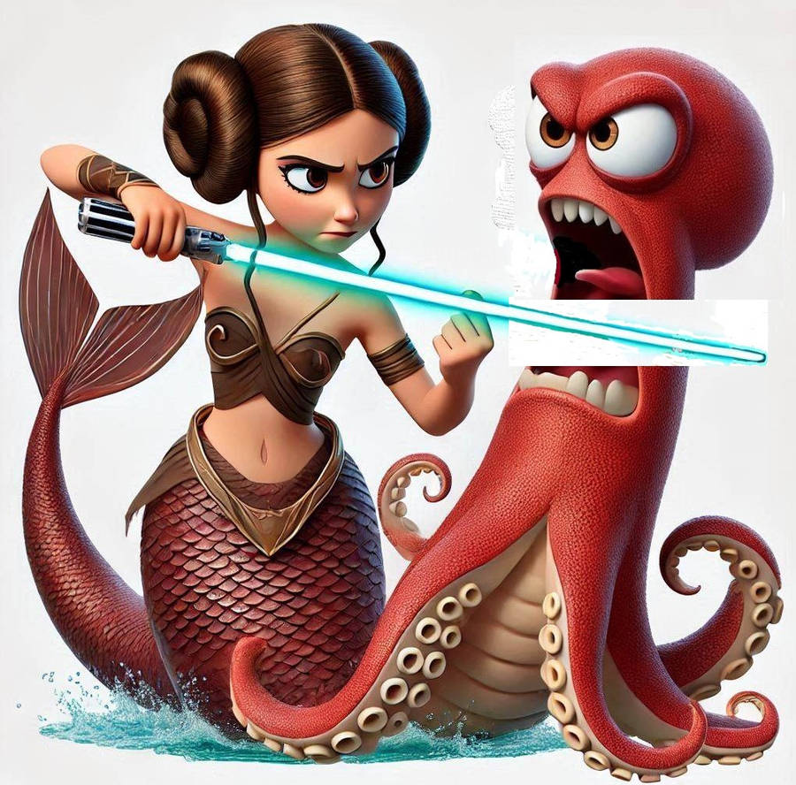 Princess Octopus Princess Leia and the Octopus 5 (Request) by mermaidan on DeviantArt