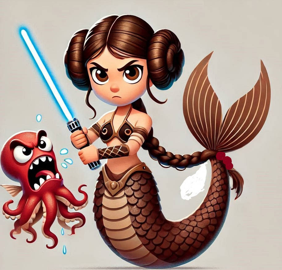 Princess Octopus Princess Leia and the Octopus 1 (Request) by mermaidan on DeviantArt