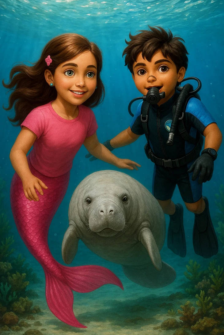 Manatee Mermaid Rescue 5 (Request) by mermaidan on DeviantArt