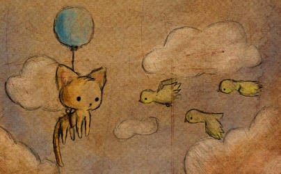 Flying Cat of Doom by Kuro-Azumii