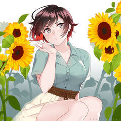 Sunflowers and Ruby