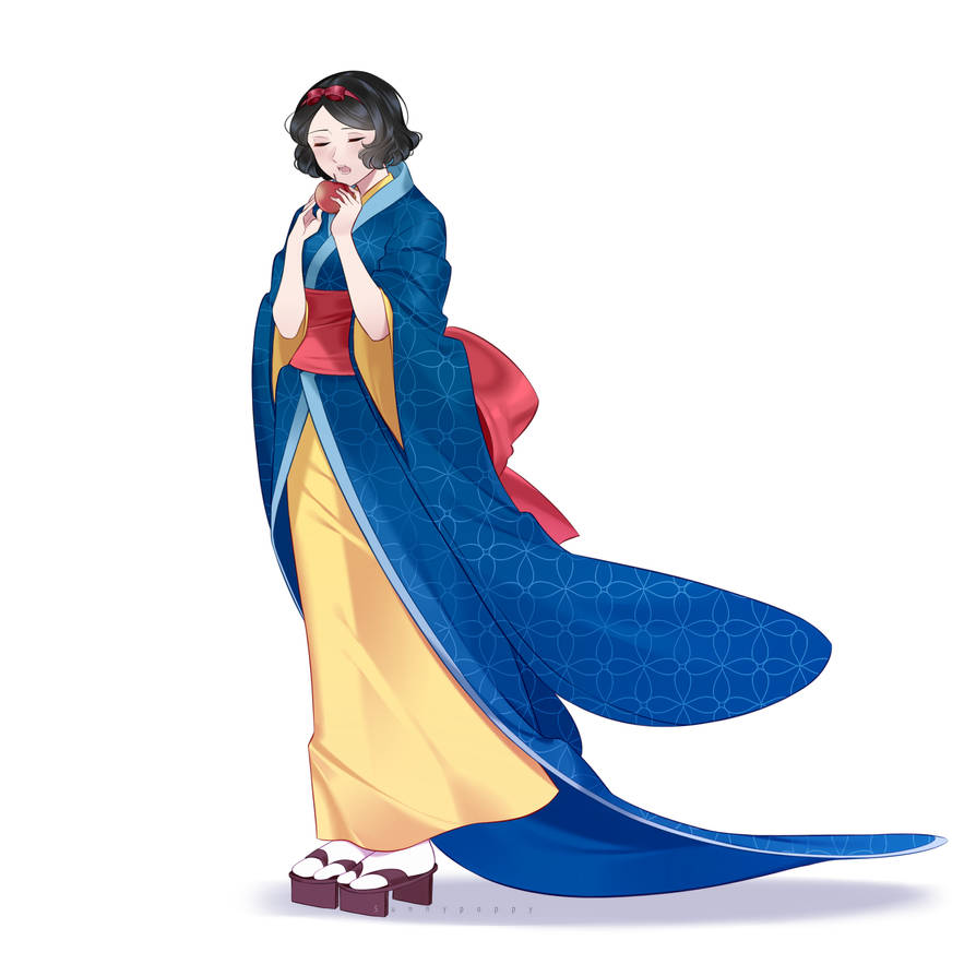 Vedhæft til galleri Gnide Snow White in kimono by Sunnypoppy on DeviantArt