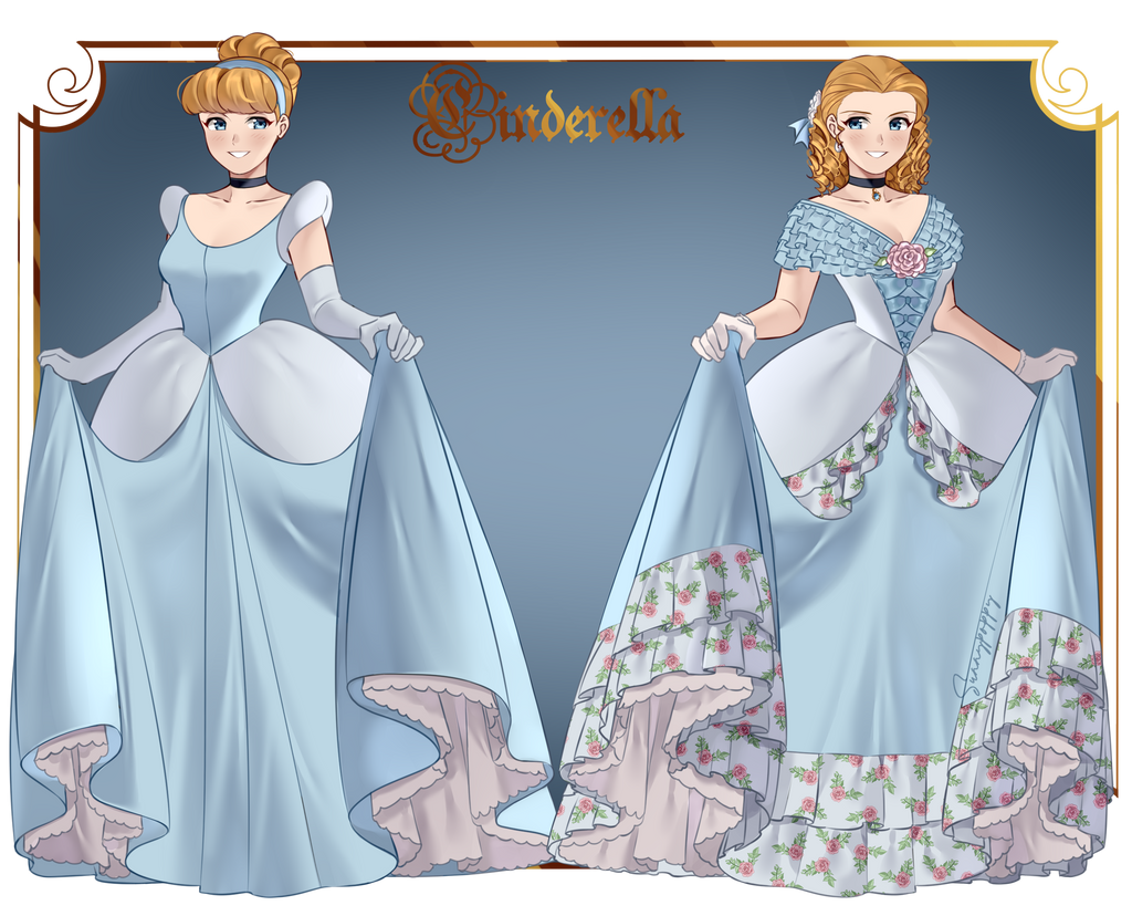 CINDERELLA Disney Princess Blue Check Background so Cute for