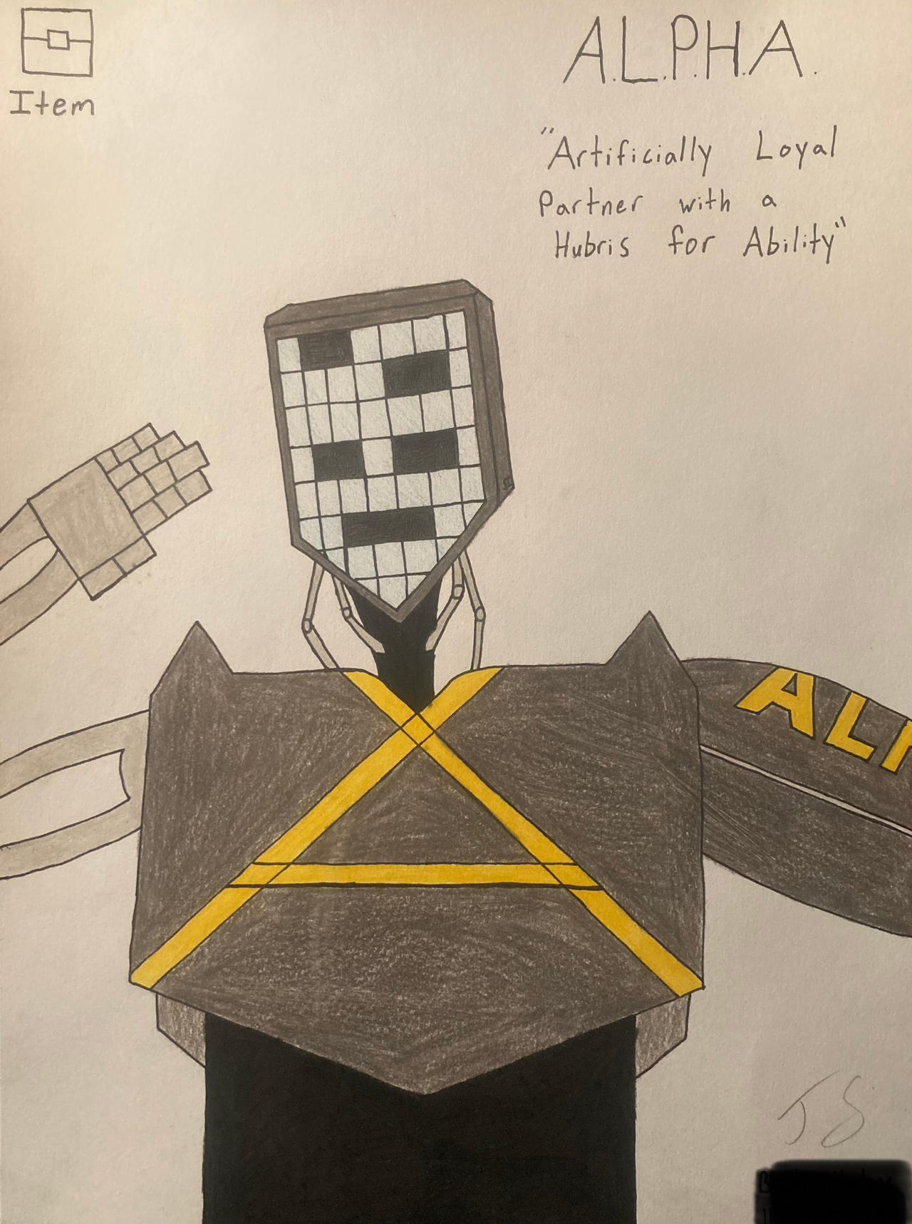 Alpha Drawuing A.L.P.H.A. Drawing by JamesSteele2023 on DeviantArt