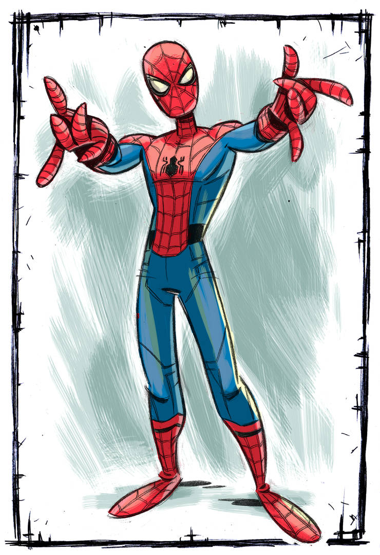 Spider-Man (Spider-Man Homecoming 2017) color by stalnososkoviy on  DeviantArt
