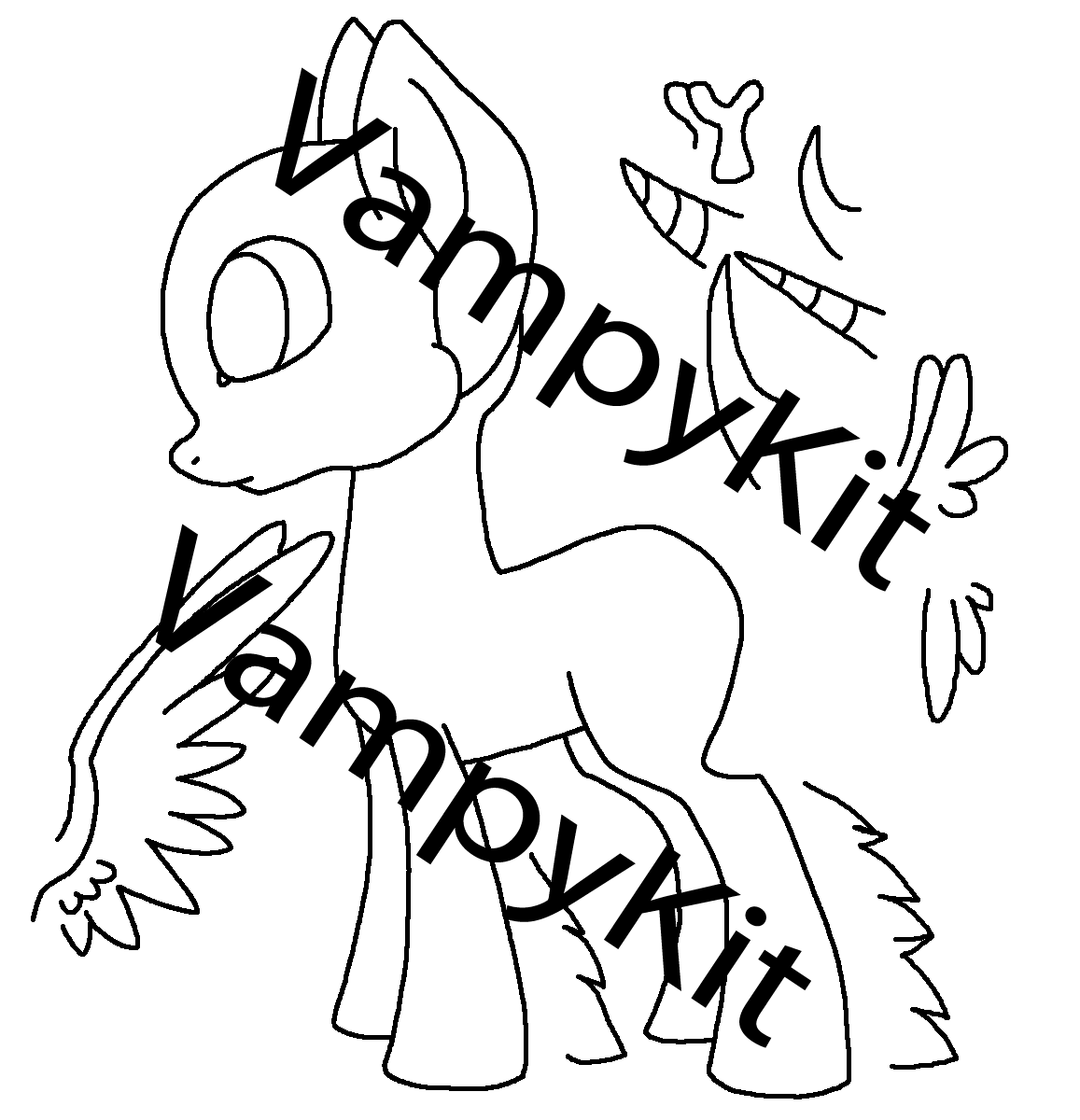 P2U Pony Lineart