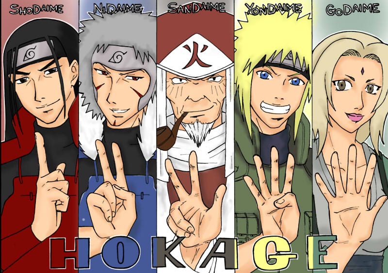 Shodaime, Nidaime, Sandaime, Yondaime, Hokages edotensei