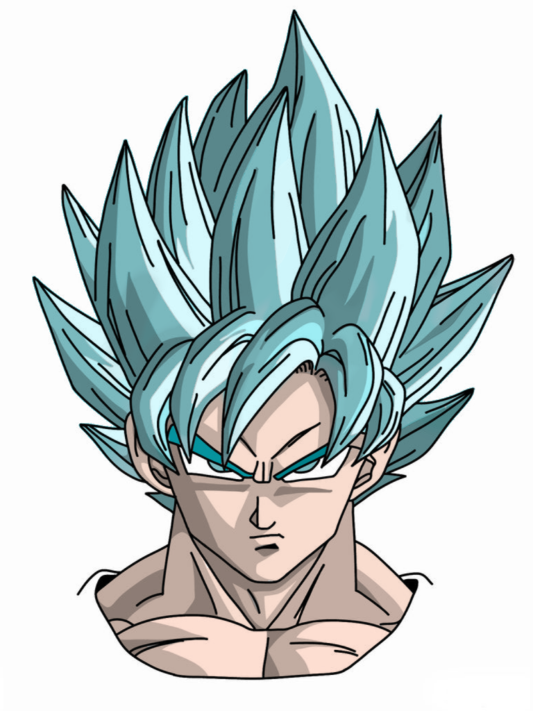 dragon ball z super saiyan Goku Blue Head