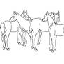 Group of foals base-PNG