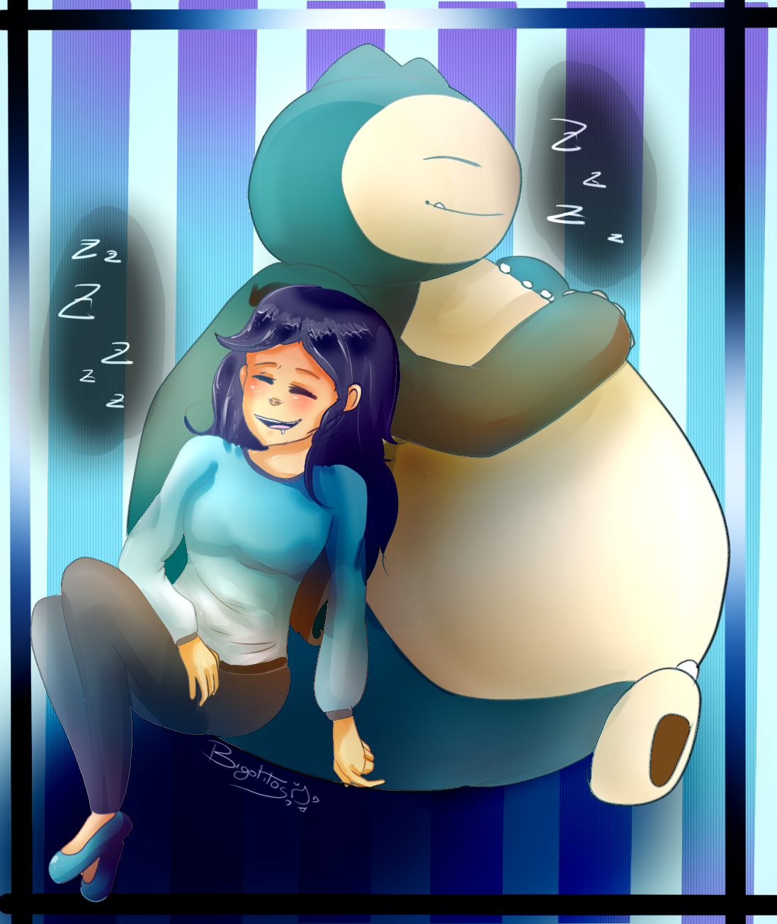 Starryeyed-doll Commission: Sleeping with Snorlax