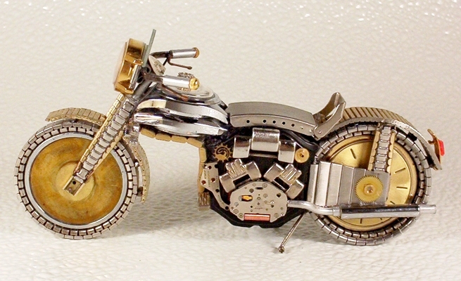 Motorcycles out of watch parts 35c