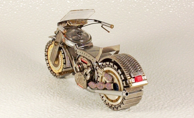 Motorcycles out of watch parts 25a