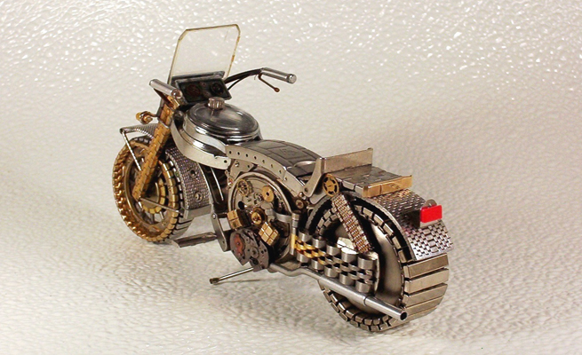Motorcycles out of watch parts by dkart71
