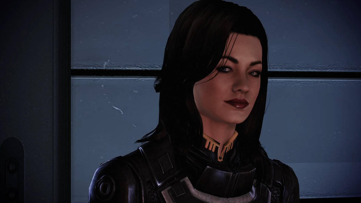 Miranda Shepard Miranda sneaking a peek at Shepard by gamingwithangels on DeviantArt