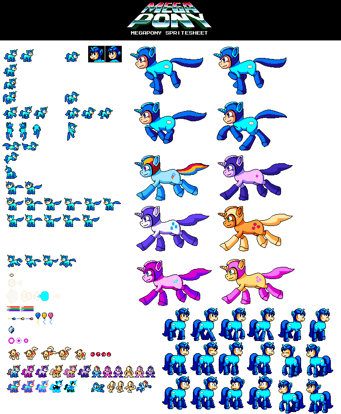 Mega Pony - Megapony Spritesheet by KhaoMortadios